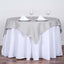 Polyester Square 54"x54" Tablecloth Silver - Wrinkle - Resistant & Durable Table Cover - Linen Luxes