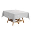 Polyester Square 54"x54" Tablecloth Silver - Wrinkle - Resistant & Durable Table Cover - Linen Luxes