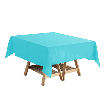 Polyester Square 54"x54" Tablecloth Turquoise - Wrinkle - Resistant & Durable Table Cover - Linen Luxes