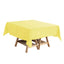 Polyester Square 54"x54" Tablecloth Yellow - Wrinkle-Resistant & Durable Table Cover