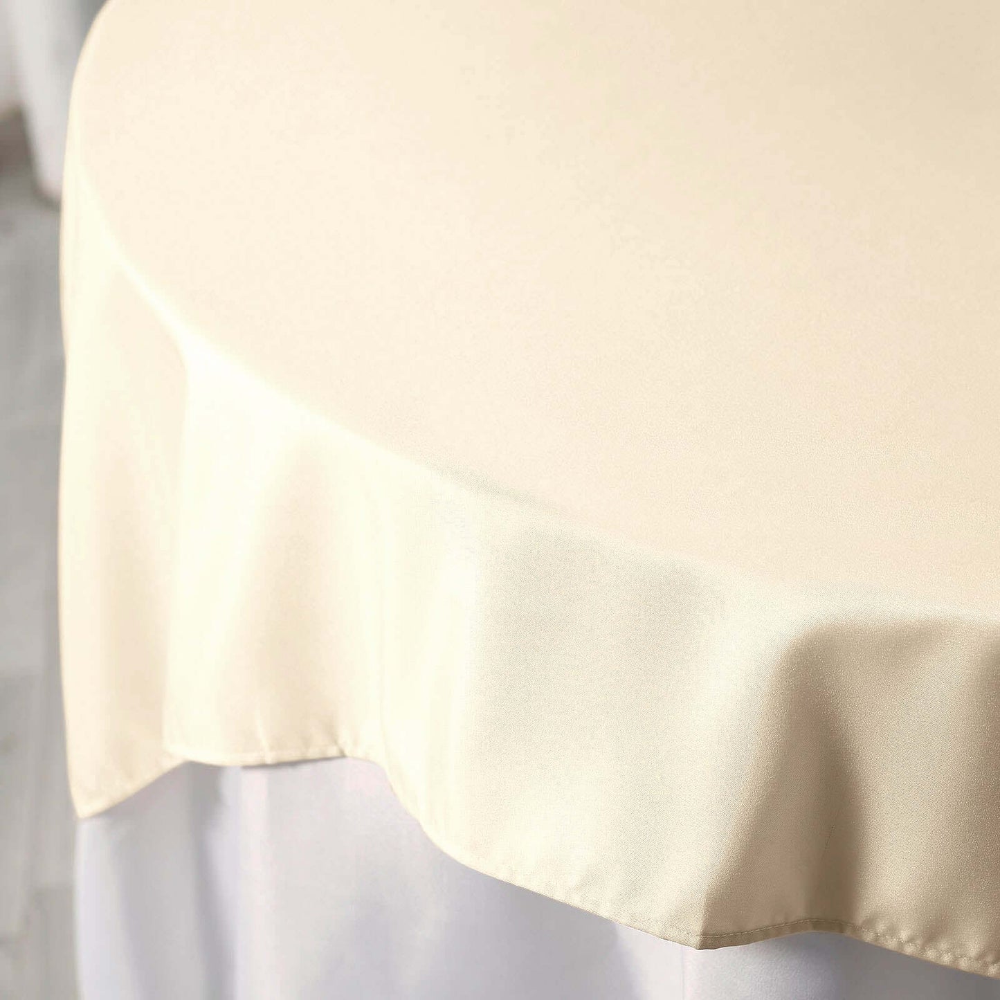 Polyester Square 70"x70" Tablecloth Beige - Wrinkle - Resistant & Durable Table Cover - Linen Luxes