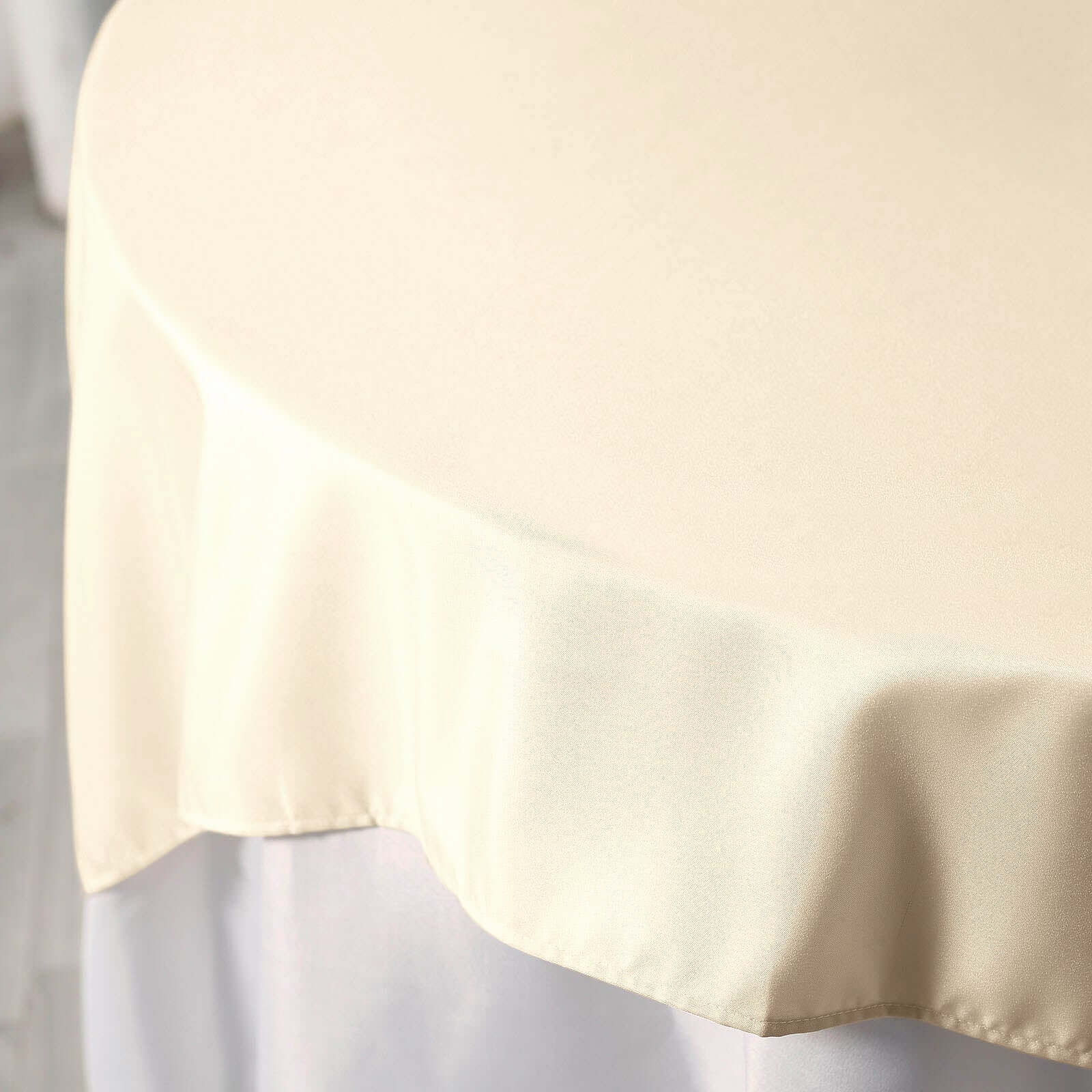 Polyester Square 70"x70" Tablecloth Beige - Wrinkle - Resistant & Durable Table Cover - Linen Luxes