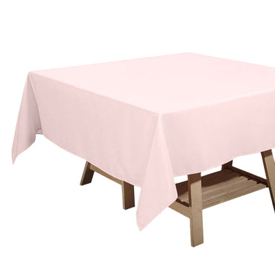 Polyester Square 70"x70" Tablecloth Blush - Wrinkle - Resistant & Durable Table Cover - Linen Luxes