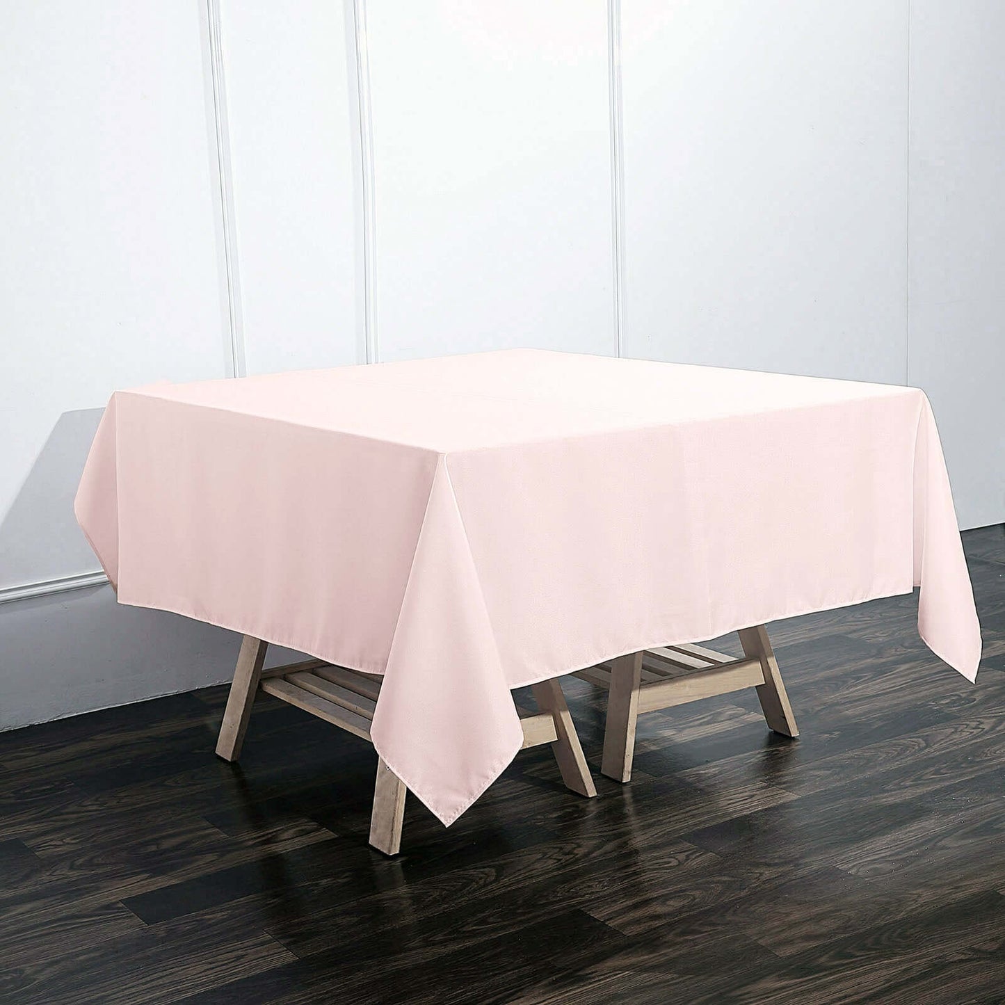 Polyester Square 70"x70" Tablecloth Blush - Wrinkle - Resistant & Durable Table Cover - Linen Luxes
