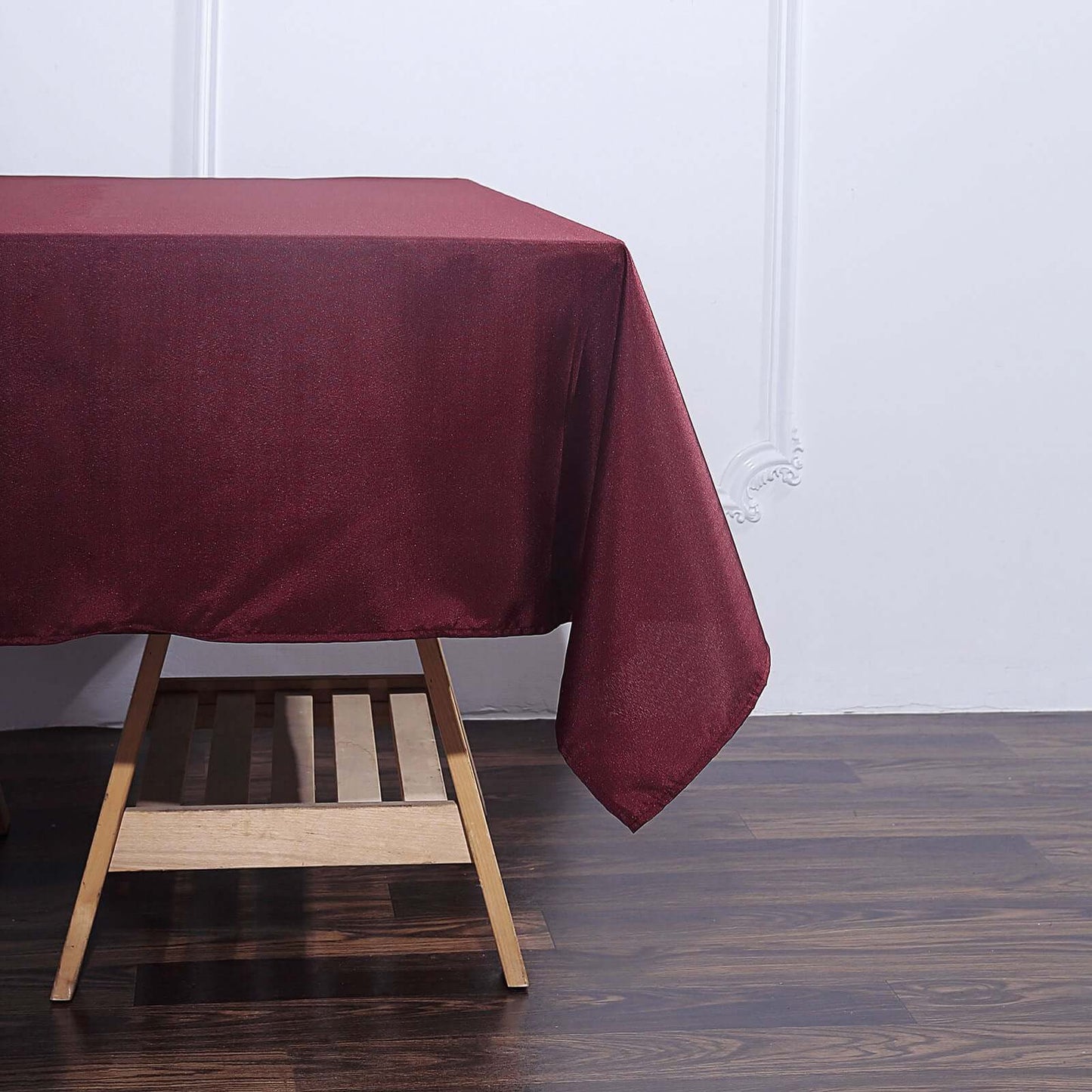 Polyester Square 70"x70" Tablecloth Burgundy - Wrinkle - Resistant & Durable Table Cover - Linen Luxes
