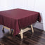 Polyester Square 70"x70" Tablecloth Burgundy - Wrinkle - Resistant & Durable Table Cover - Linen Luxes