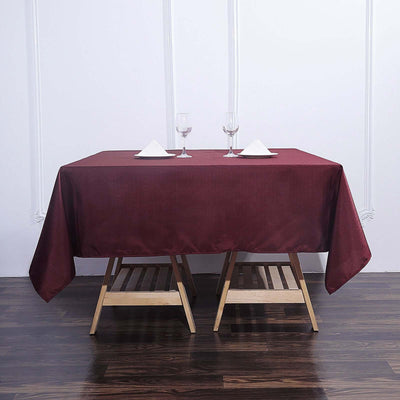 Polyester Square 70"x70" Tablecloth Burgundy - Wrinkle - Resistant & Durable Table Cover - Linen Luxes