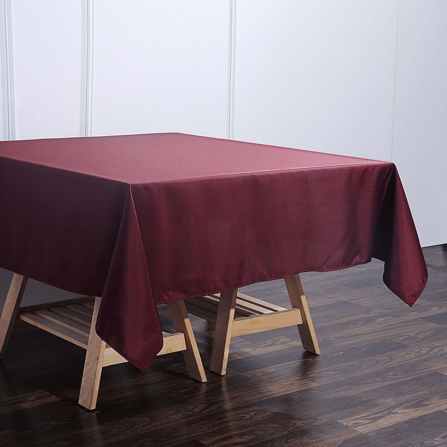 Polyester Square 70"x70" Tablecloth Burgundy - Wrinkle - Resistant & Durable Table Cover - Linen Luxes