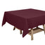 Polyester Square 70"x70" Tablecloth Burgundy - Wrinkle - Resistant & Durable Table Cover - Linen Luxes