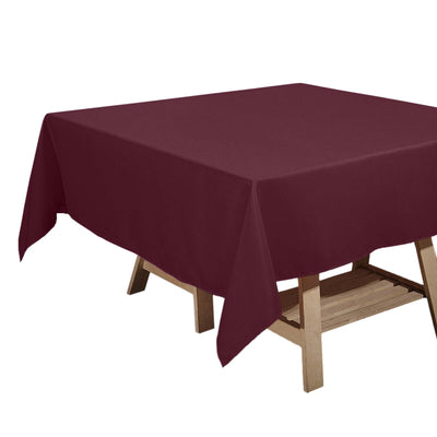 Polyester Square 70"x70" Tablecloth Burgundy - Wrinkle - Resistant & Durable Table Cover - Linen Luxes