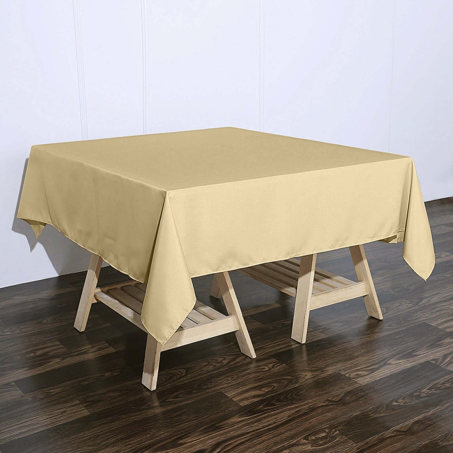 Polyester Square 70"x70" Tablecloth Champagne - Wrinkle - Resistant & Durable Table Cover - Linen Luxes