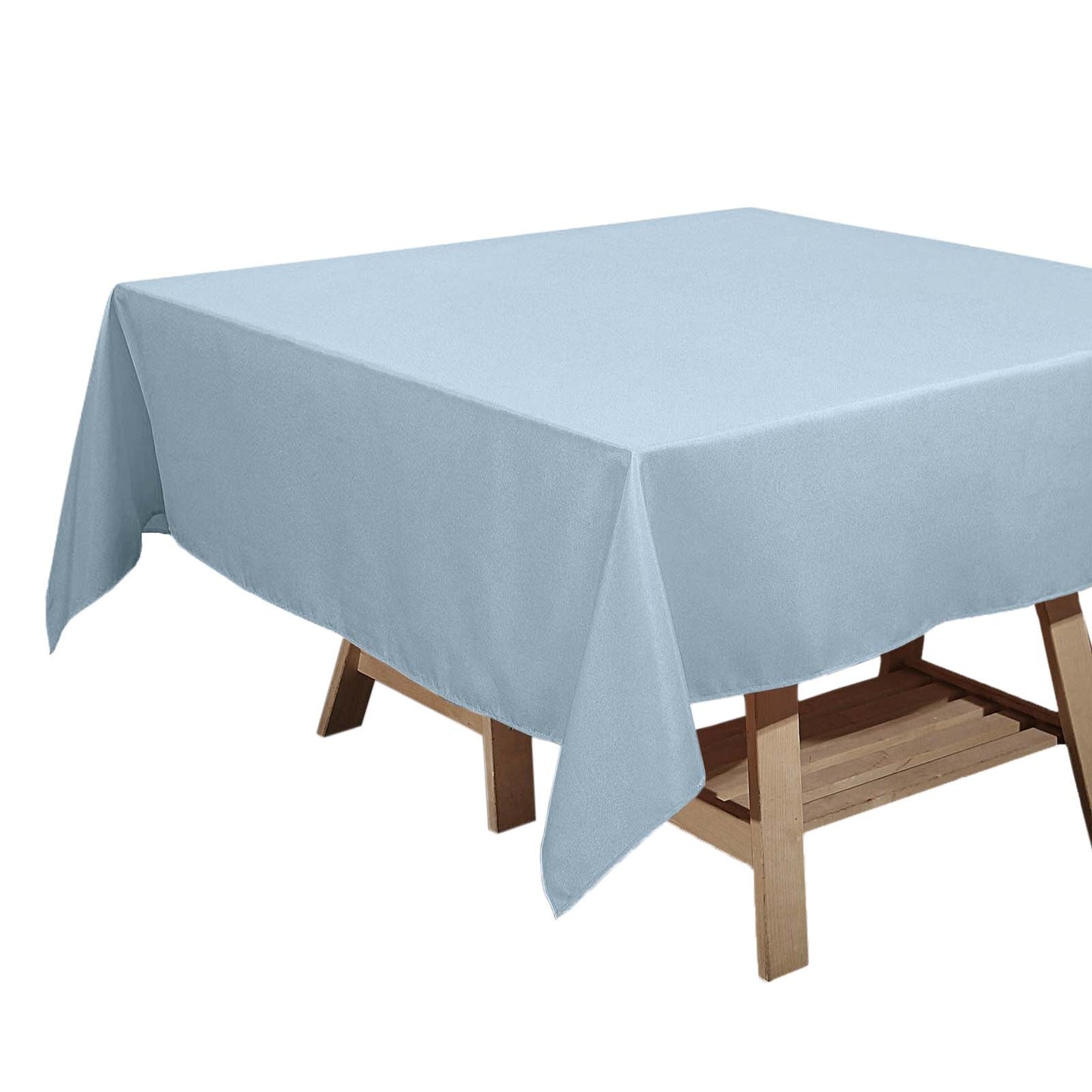 Polyester Square 70"x70" Tablecloth Dusty Blue - Wrinkle - Resistant & Durable Table Cover - Linen Luxes