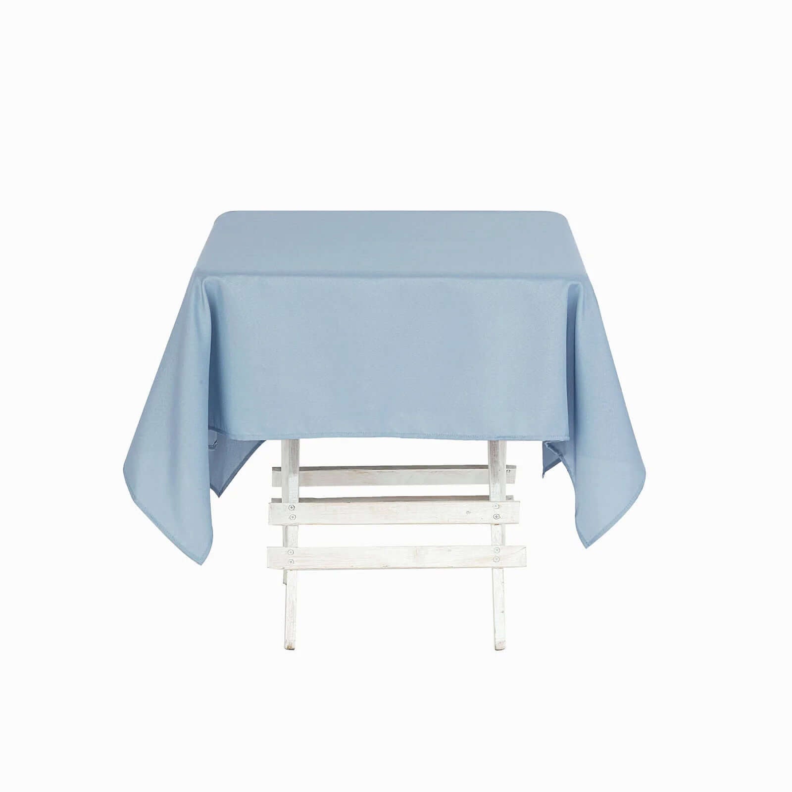 Polyester Square 70"x70" Tablecloth Dusty Blue - Wrinkle - Resistant & Durable Table Cover - Linen Luxes