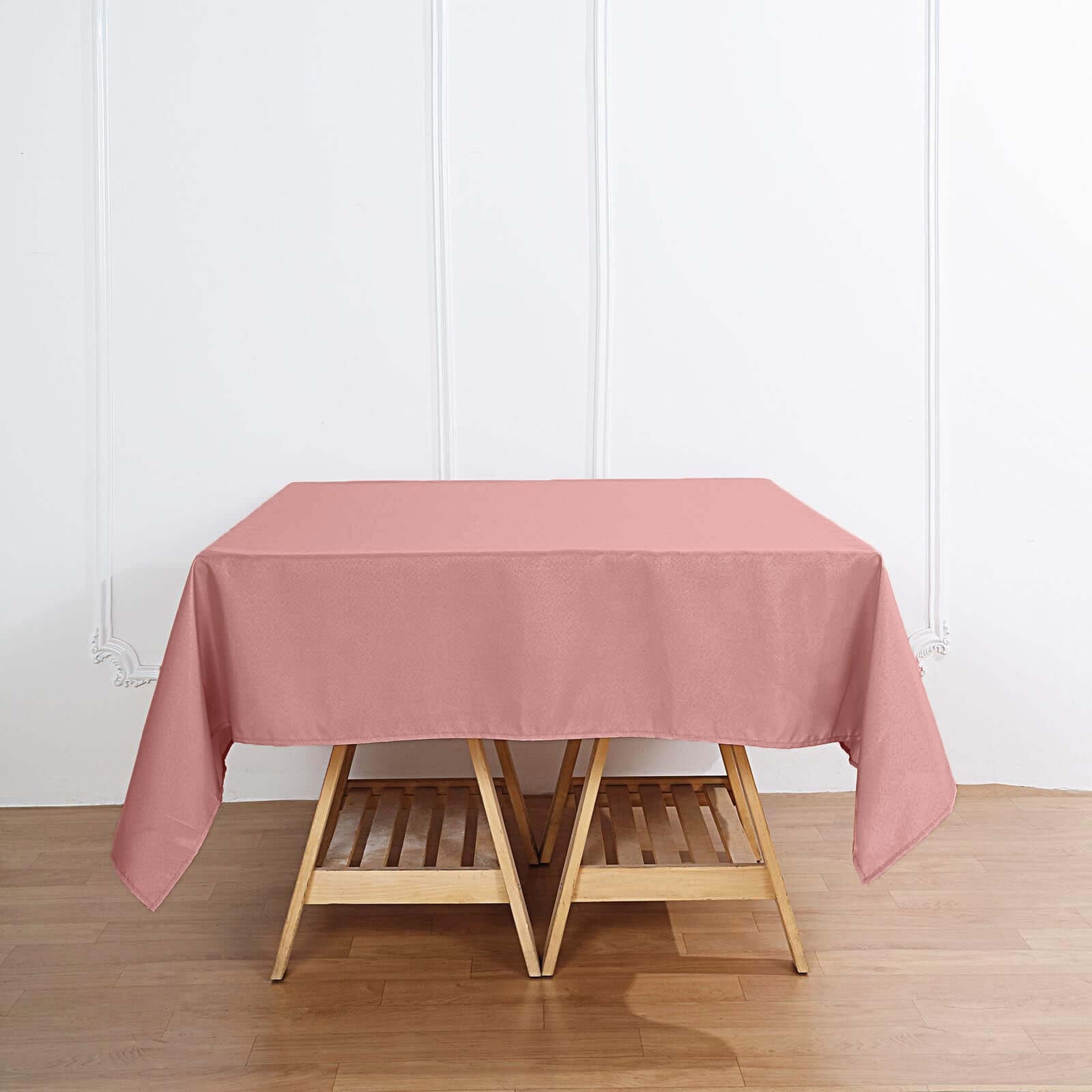 Polyester Square 70"x70" Tablecloth Dusty Rose - Wrinkle - Resistant & Durable Table Cover - Linen Luxes