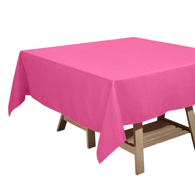 Polyester Square 70"x70" Tablecloth Fuchsia - Wrinkle - Resistant & Durable Table Cover - Linen Luxes