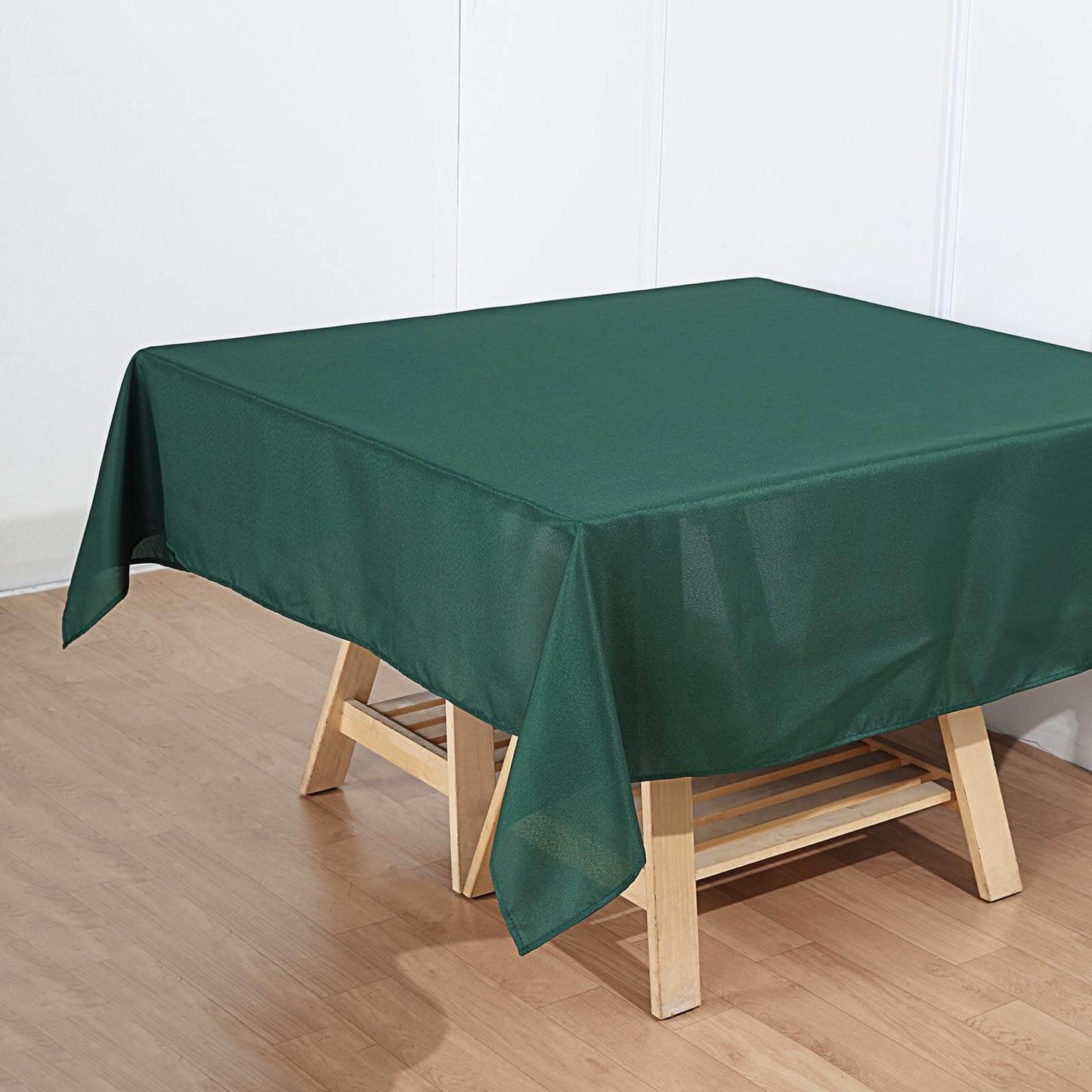 Polyester Square 70"x70" Tablecloth Hunter Emerald Green - Wrinkle - Resistant & Durable Table Cover - Linen Luxes