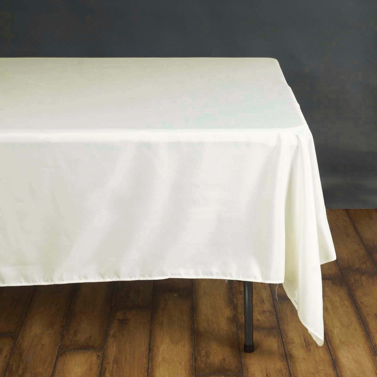 Polyester Square 70"x70" Tablecloth Ivory - Wrinkle - Resistant & Durable Table Cover - Linen Luxes