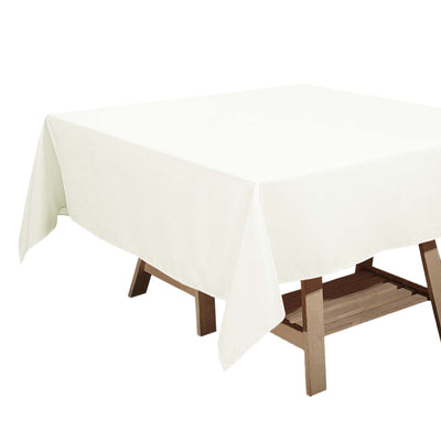 Polyester Square 70"x70" Tablecloth Ivory - Wrinkle - Resistant & Durable Table Cover - Linen Luxes