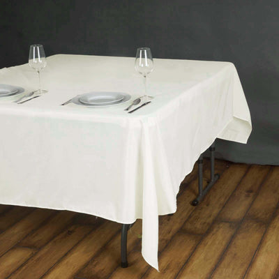 Polyester Square 70"x70" Tablecloth Ivory - Wrinkle - Resistant & Durable Table Cover - Linen Luxes