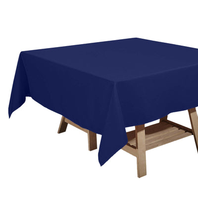 Polyester Square 70"x70" Tablecloth Navy Blue - Wrinkle - Resistant & Durable Table Cover - Linen Luxes