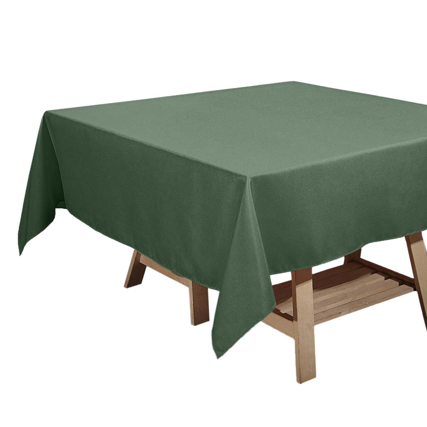 Polyester Square 70"x70" Tablecloth Olive Green - Wrinkle - Resistant & Durable Table Cover - Linen Luxes