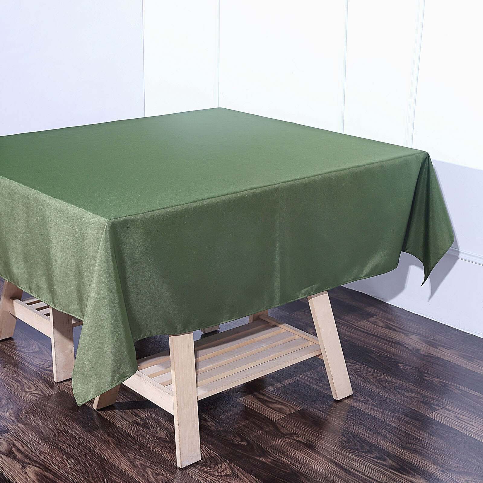 Polyester Square 70"x70" Tablecloth Olive Green - Wrinkle - Resistant & Durable Table Cover - Linen Luxes