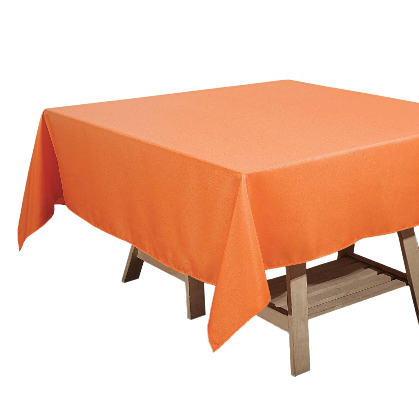 Polyester Square 70"x70" Tablecloth Orange - Wrinkle - Resistant & Durable Table Cover - Linen Luxes