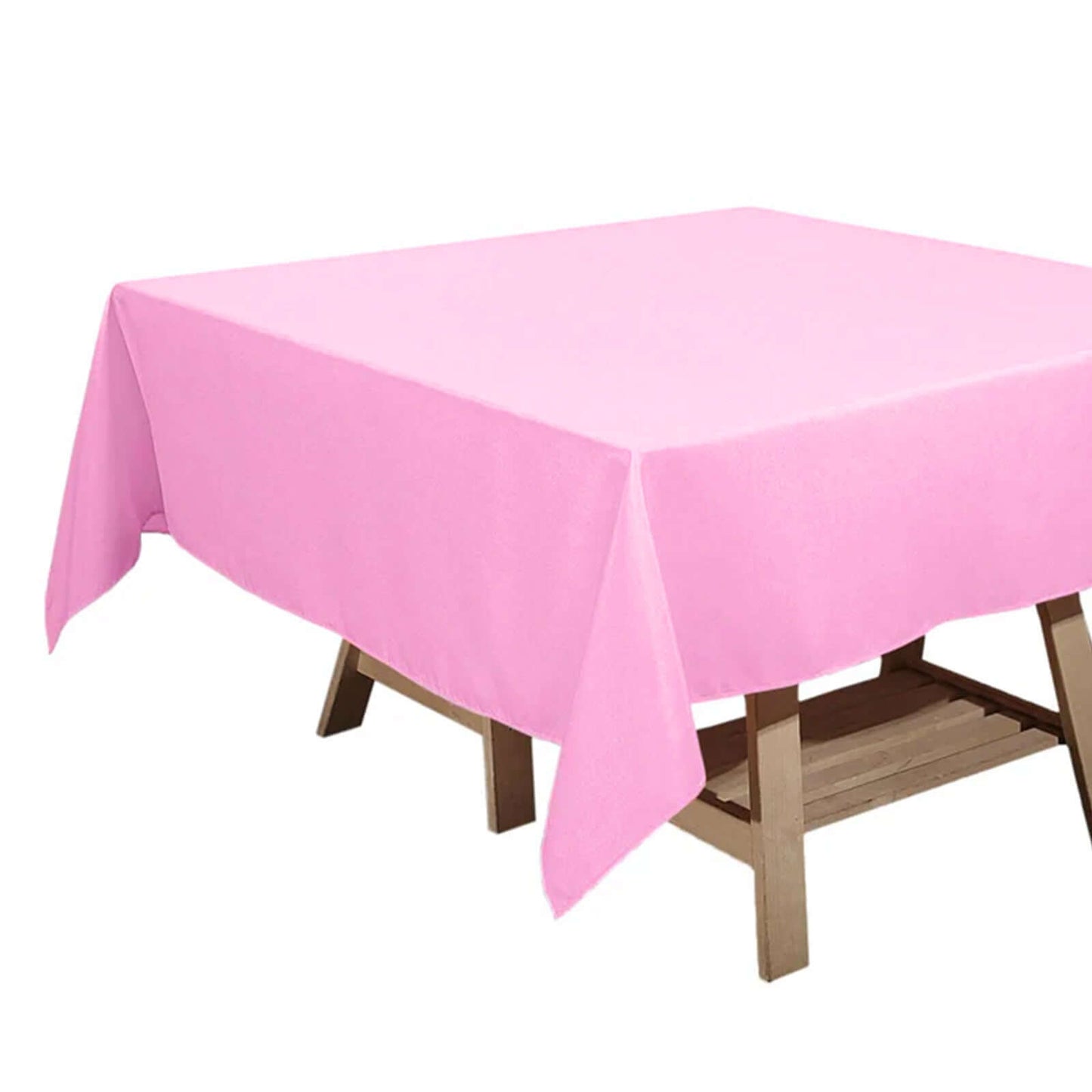 Polyester Square 70"x70" Tablecloth Pink - Wrinkle - Resistant & Durable Table Cover - Linen Luxes