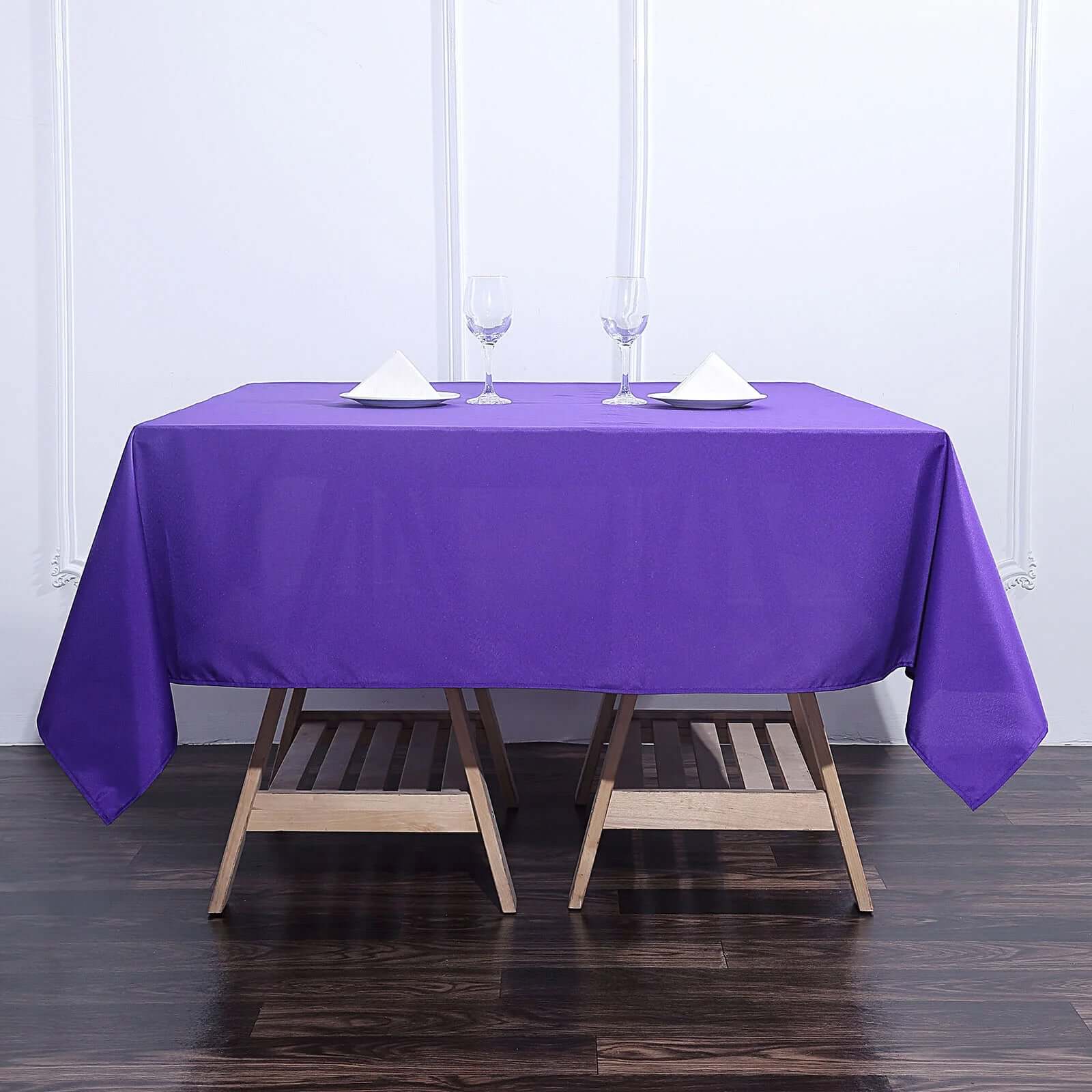 Polyester Square 70"x70" Tablecloth Purple - Wrinkle - Resistant & Durable Table Cover - Linen Luxes