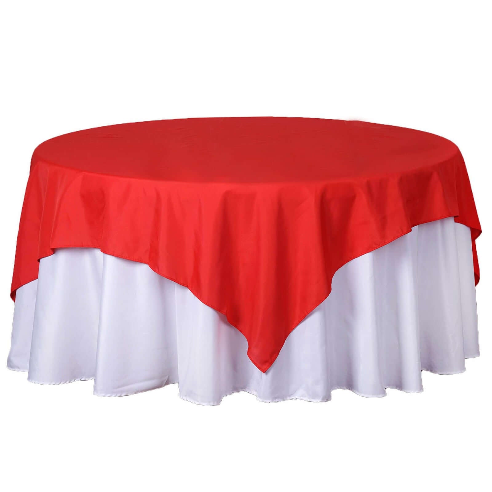 Polyester Square 70"x70" Tablecloth Red - Wrinkle - Resistant & Durable Table Cover - Linen Luxes