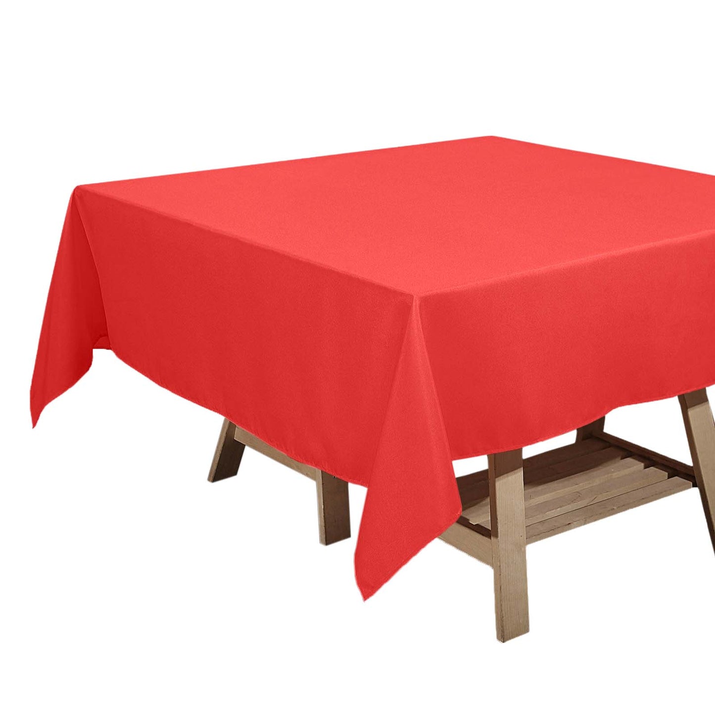 Polyester Square 70"x70" Tablecloth Red - Wrinkle - Resistant & Durable Table Cover - Linen Luxes