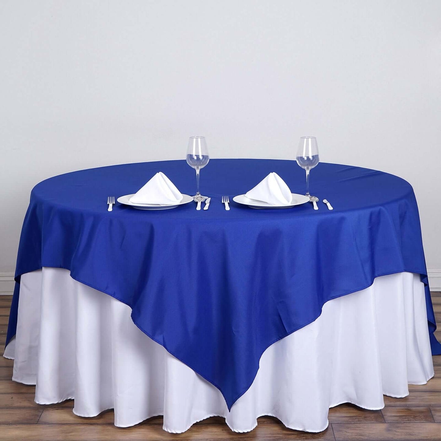 Polyester Square 70"x70" Tablecloth Royal Blue - Wrinkle - Resistant & Durable Table Cover - Linen Luxes
