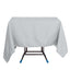 Polyester Square 70"x70" Tablecloth Silver - Wrinkle - Resistant & Durable Table Cover - Linen Luxes
