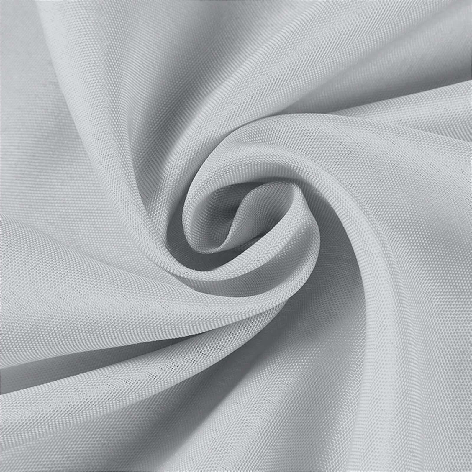 Polyester Square 70"x70" Tablecloth Silver - Wrinkle - Resistant & Durable Table Cover - Linen Luxes