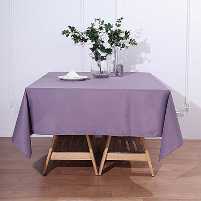 Polyester Square 70"x70" Tablecloth Violet Amethyst - Wrinkle - Resistant & Durable Table Cover - Linen Luxes
