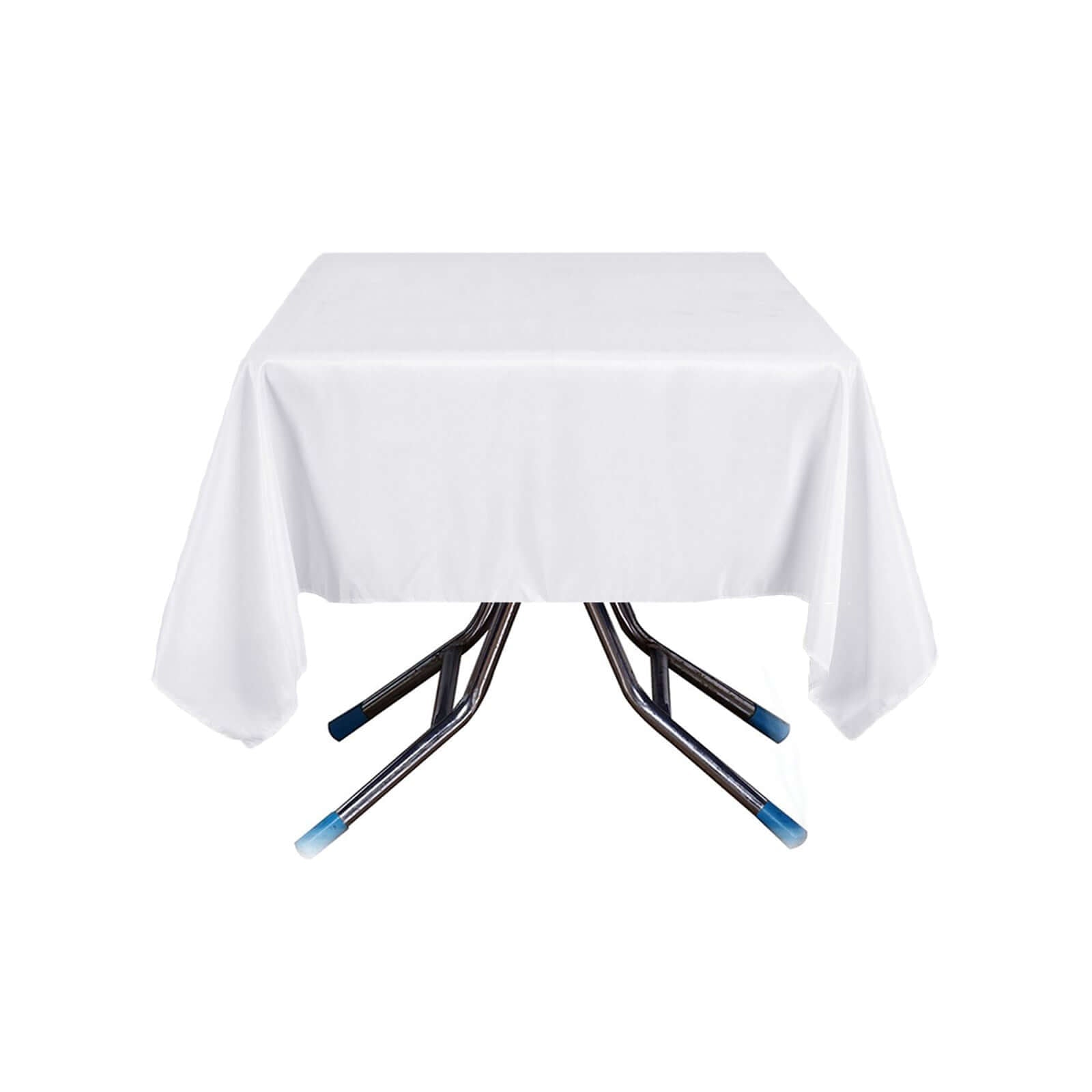 Polyester Square 70"x70" Tablecloth White - Wrinkle - Resistant & Durable Table Cover for Events - Linen Luxes
