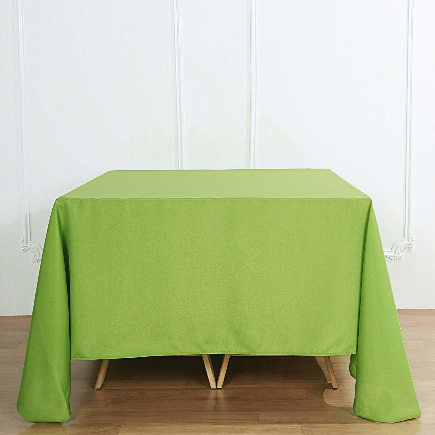Polyester Square 90"x90" Tablecloth Apple Green - Wrinkle - Resistant & Durable Table Cover - Linen Luxes