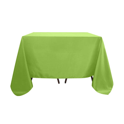 Polyester Square 90"x90" Tablecloth Apple Green - Wrinkle - Resistant & Durable Table Cover - Linen Luxes