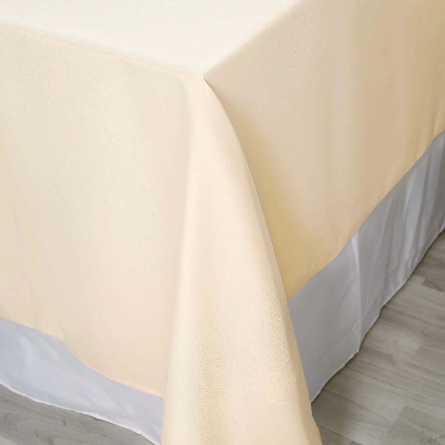 Polyester Square 90"x90" Tablecloth Beige - Wrinkle - Resistant & Durable Table Cover - Linen Luxes