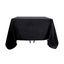 Polyester Square 90"x90" Tablecloth Black - Wrinkle - Resistant & Durable Table Cover for Events - Linen Luxes