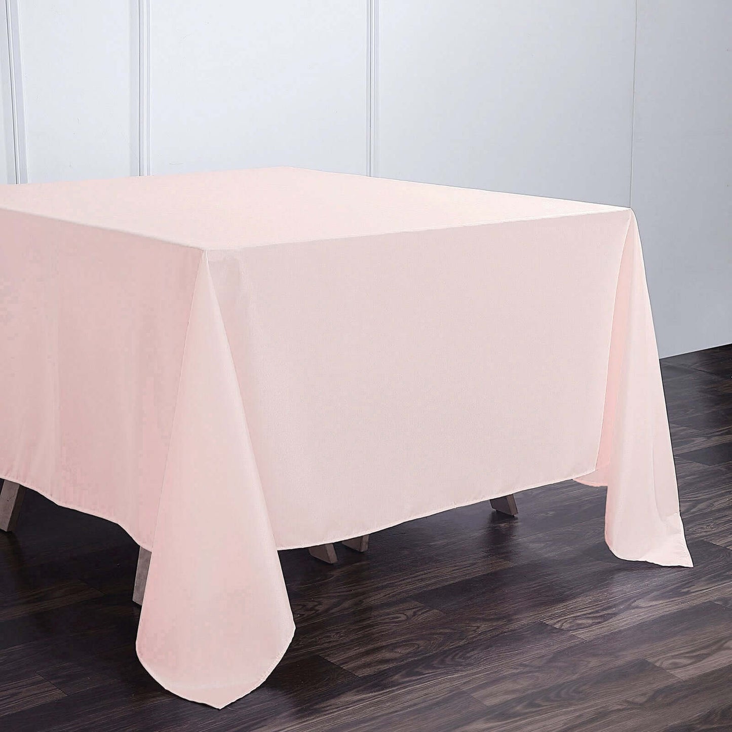 Polyester Square 90"x90" Tablecloth Blush - Wrinkle - Resistant & Durable Table Cover - Linen Luxes