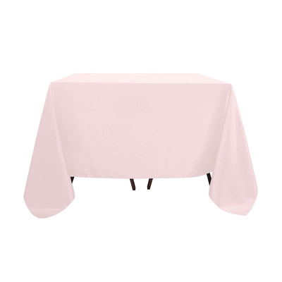Polyester Square 90"x90" Tablecloth Blush - Wrinkle - Resistant & Durable Table Cover - Linen Luxes