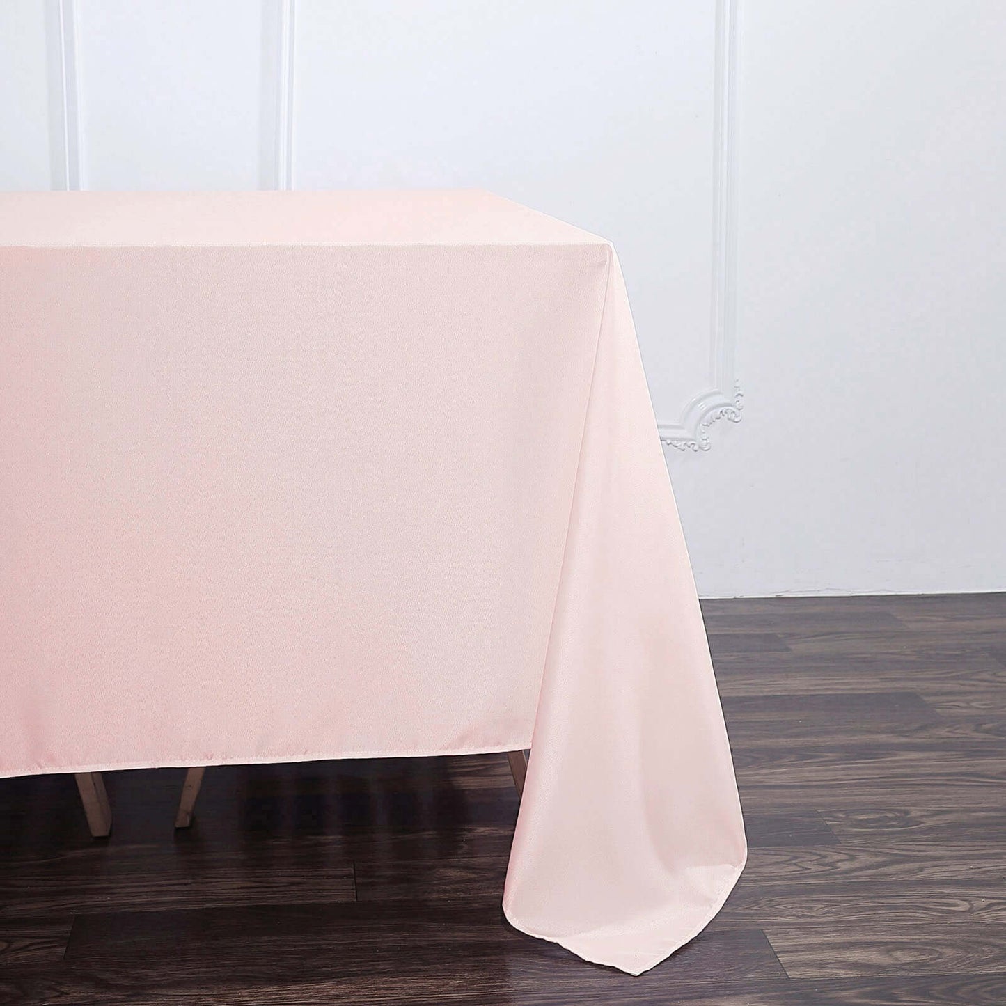 Polyester Square 90"x90" Tablecloth Blush - Wrinkle - Resistant & Durable Table Cover - Linen Luxes