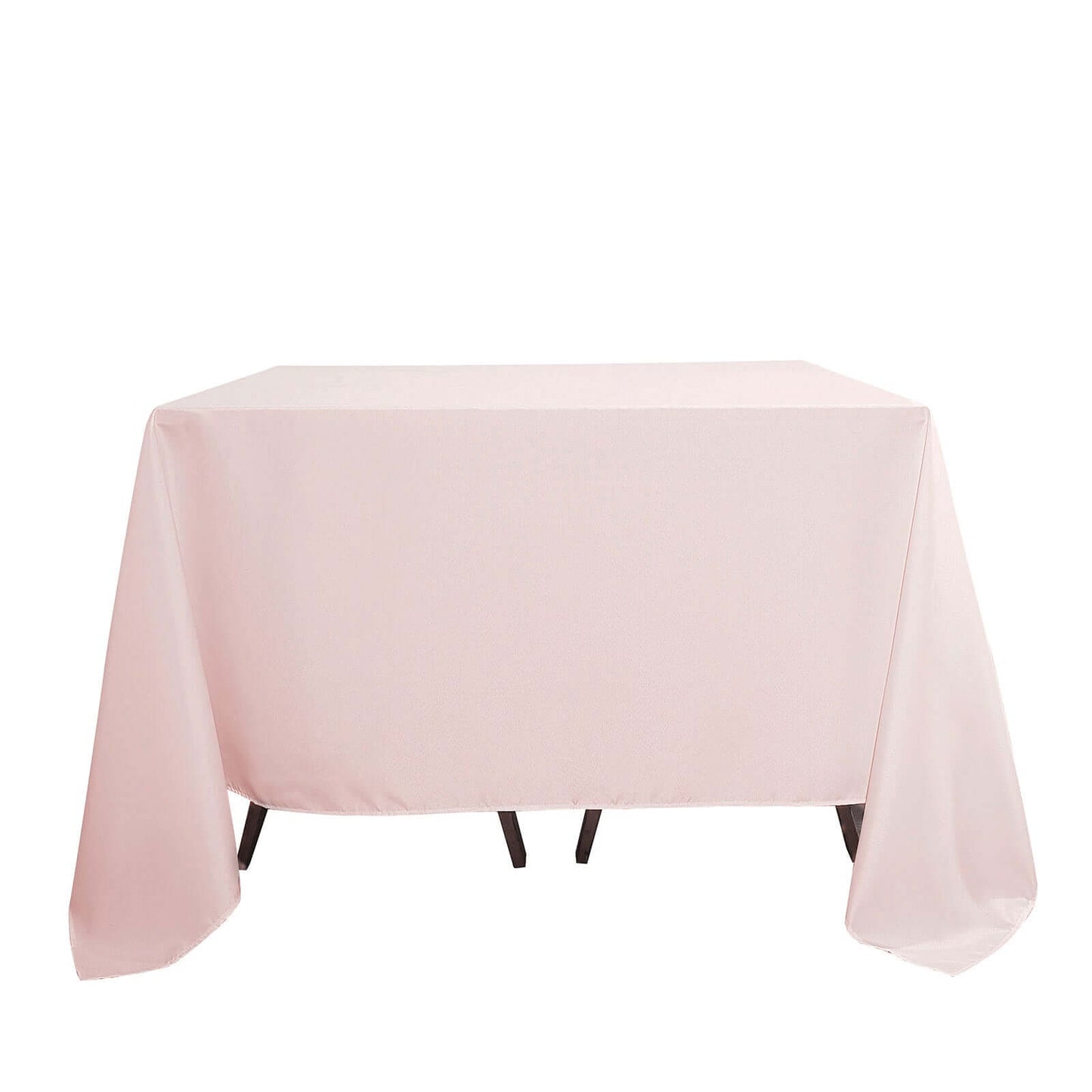 Polyester Square 90"x90" Tablecloth Blush - Wrinkle - Resistant & Durable Table Cover - Linen Luxes