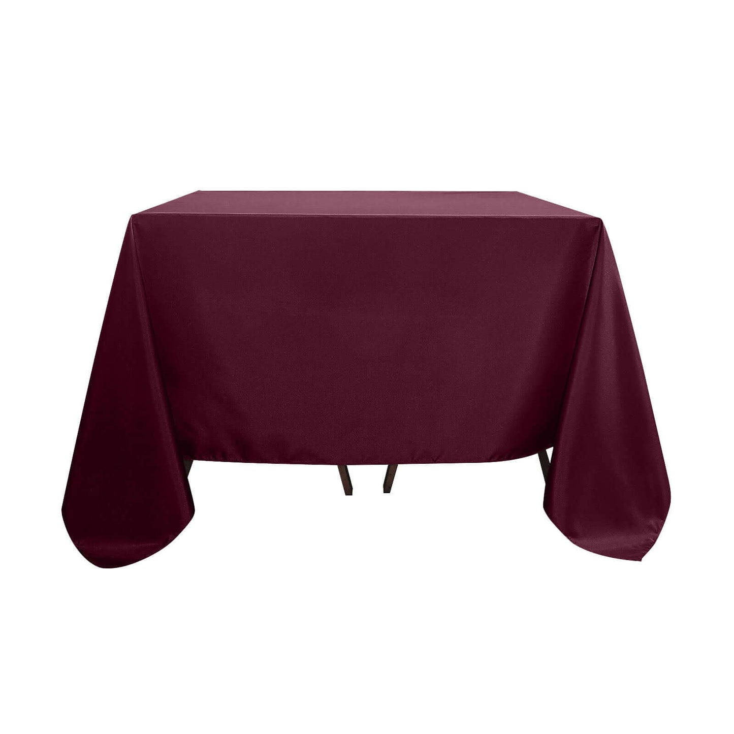 Polyester Square 90"x90" Tablecloth Burgundy - Wrinkle - Resistant & Durable Table Cover - Linen Luxes