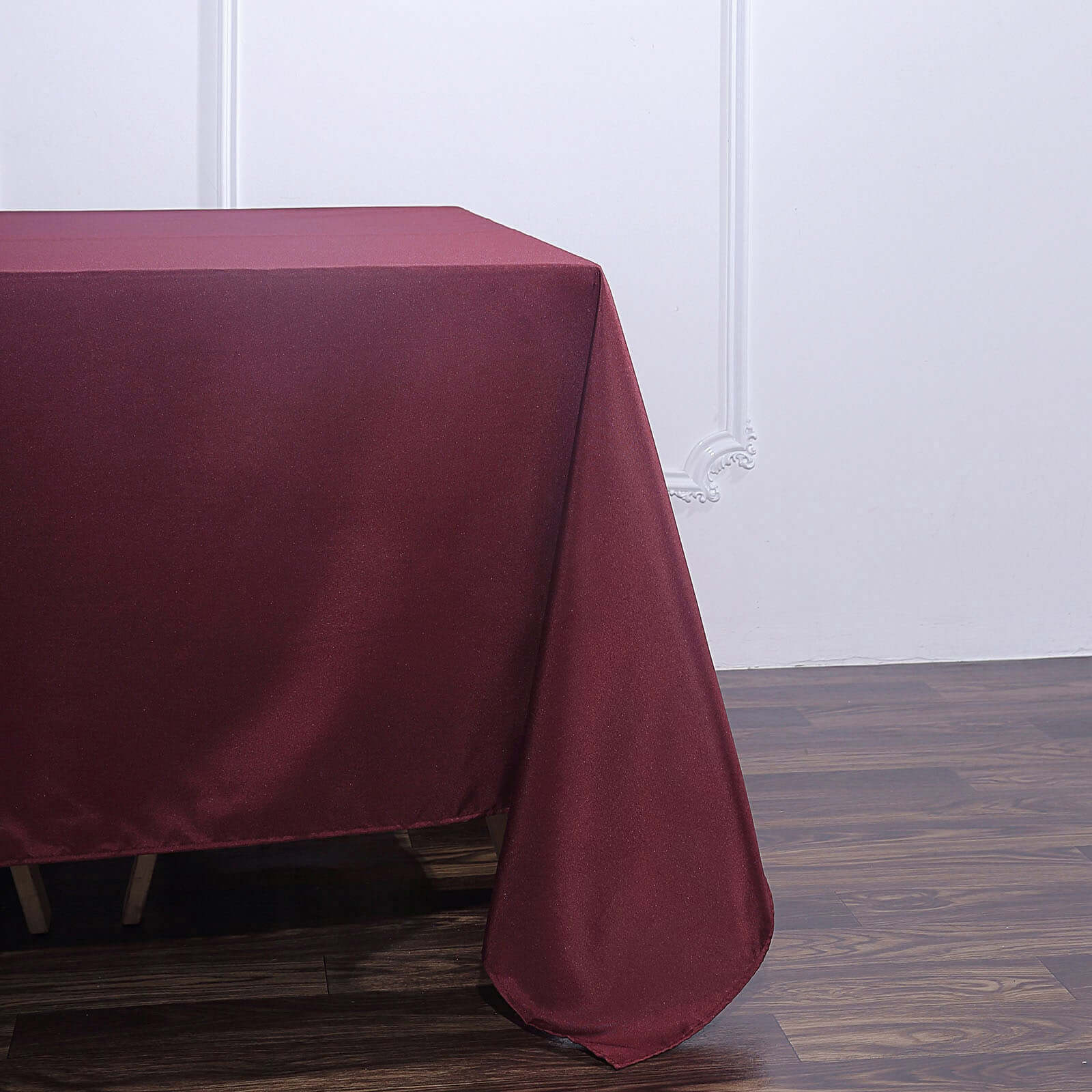 Polyester Square 90"x90" Tablecloth Burgundy - Wrinkle - Resistant & Durable Table Cover - Linen Luxes