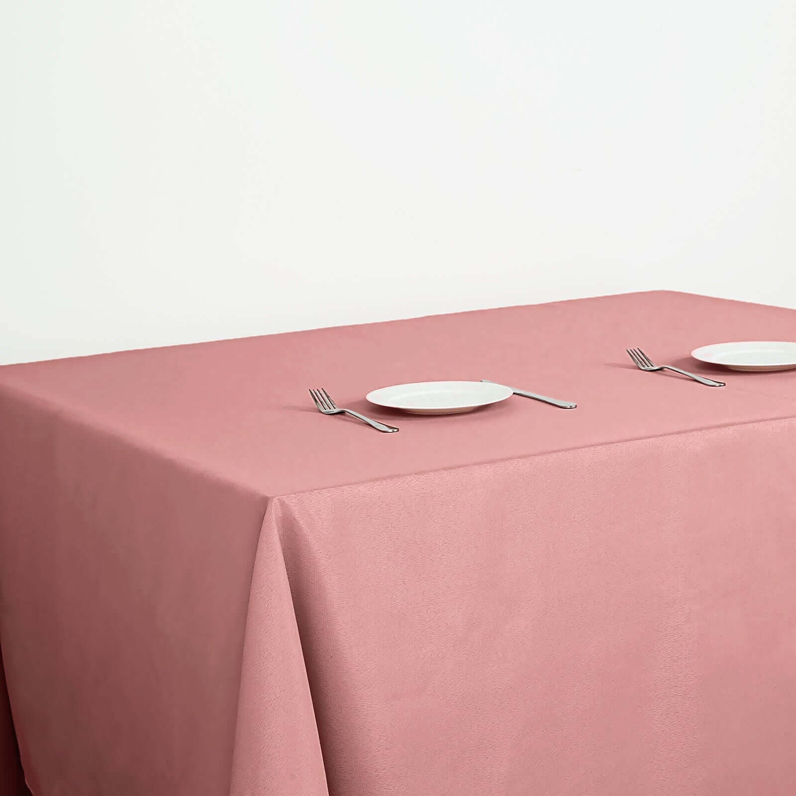 Polyester Square 90"x90" Tablecloth Dusty Rose - Wrinkle - Resistant & Durable Table Cover - Linen Luxes