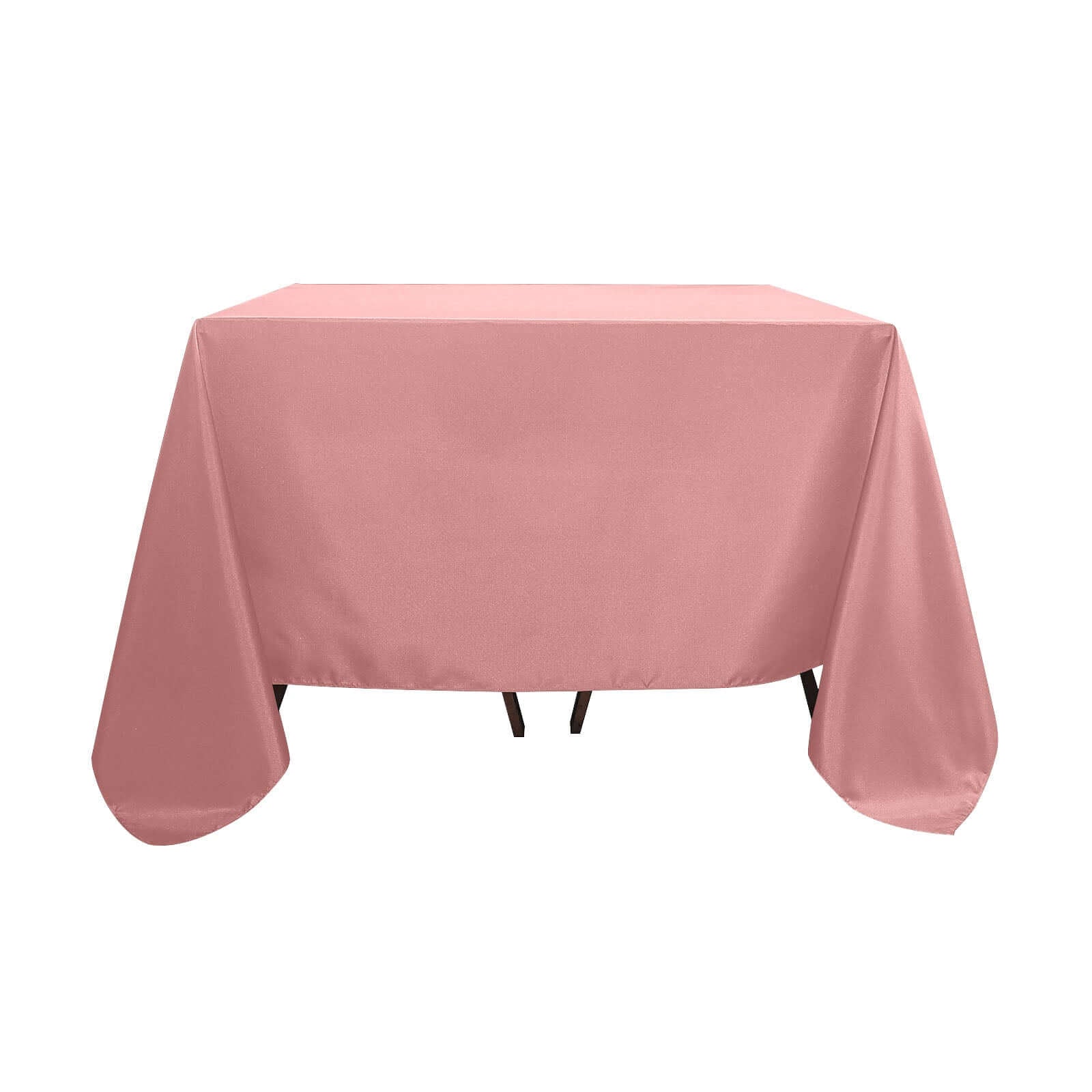 Polyester Square 90"x90" Tablecloth Dusty Rose - Wrinkle - Resistant & Durable Table Cover - Linen Luxes