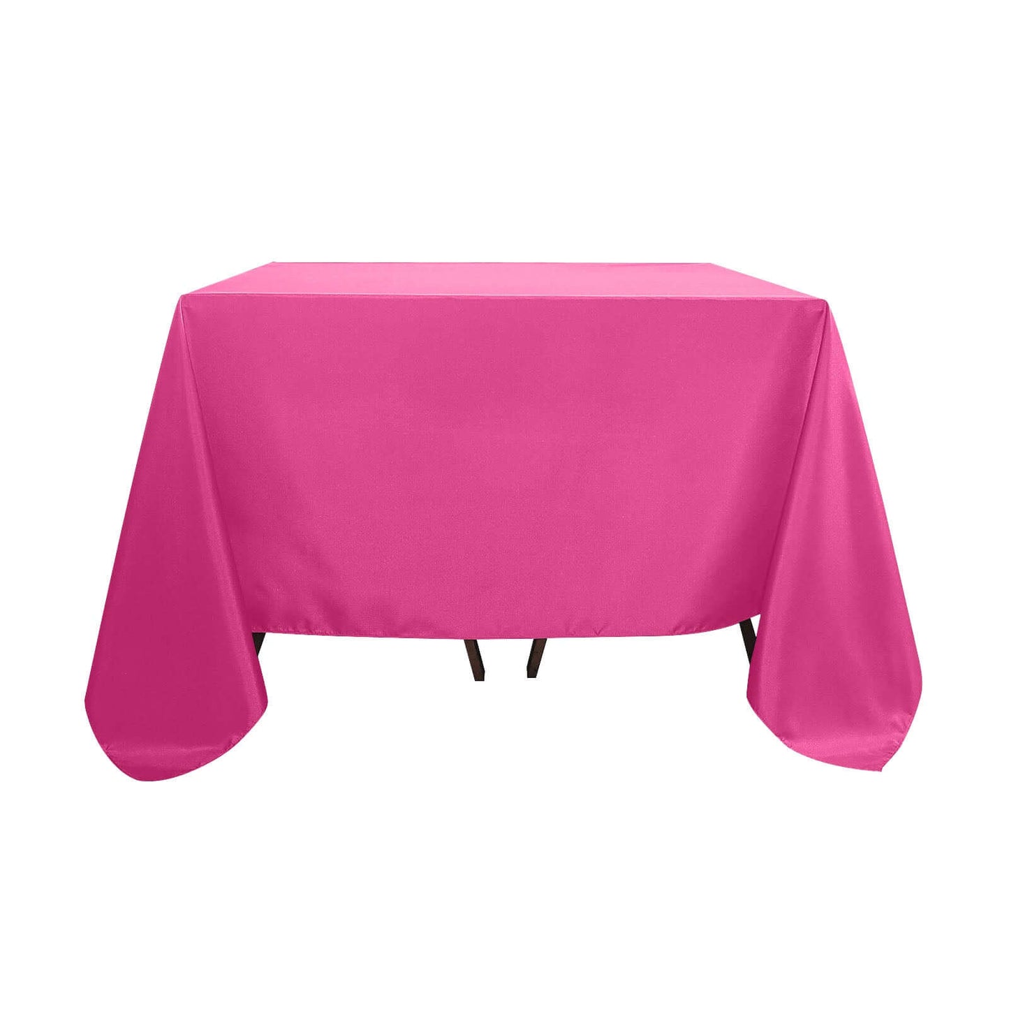 Polyester Square 90"x90" Tablecloth Fuchsia - Wrinkle - Resistant & Durable Table Cover - Linen Luxes