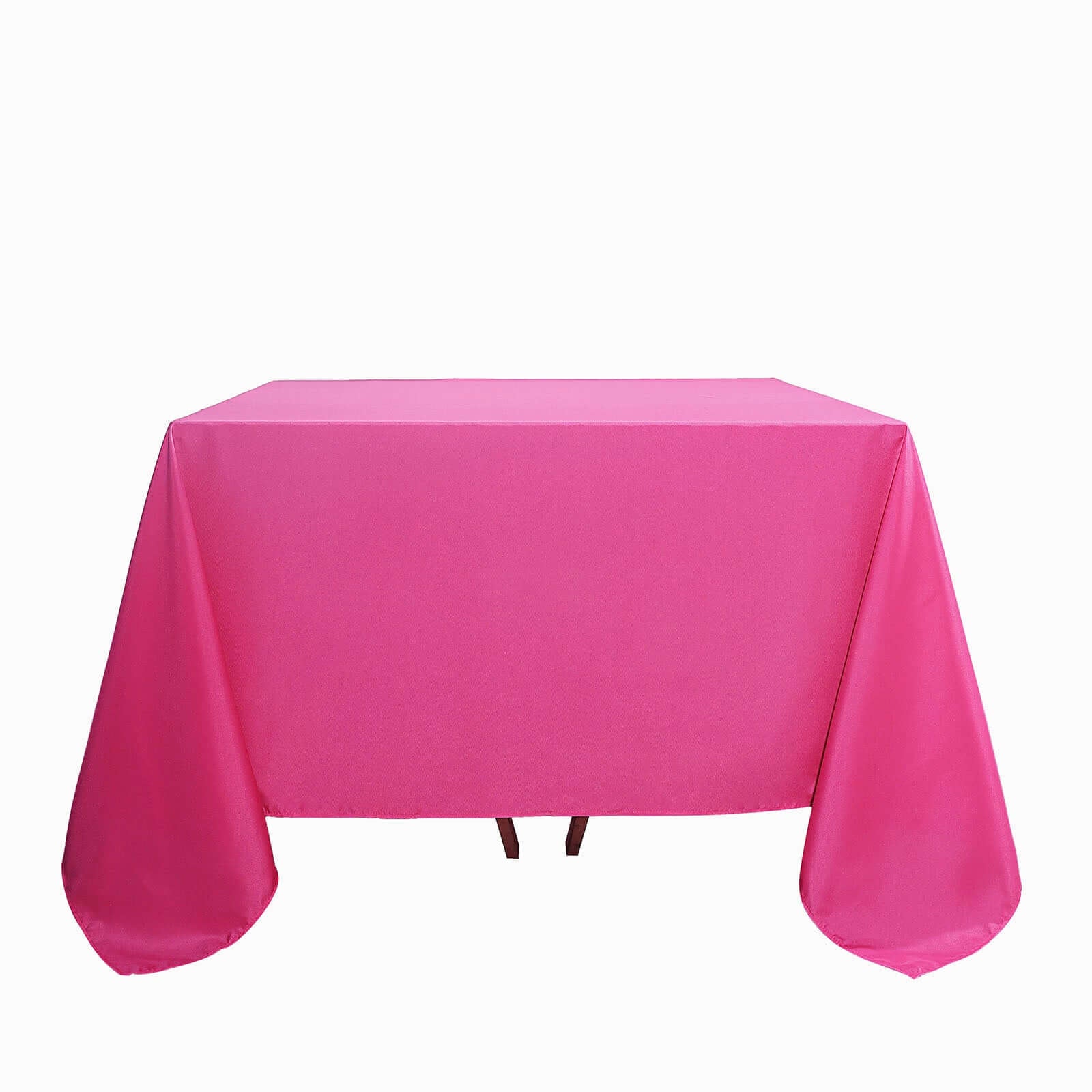 Polyester Square 90"x90" Tablecloth Fuchsia - Wrinkle - Resistant & Durable Table Cover - Linen Luxes